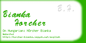 bianka horcher business card